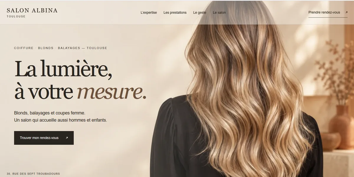 Salon Albina hair studio site